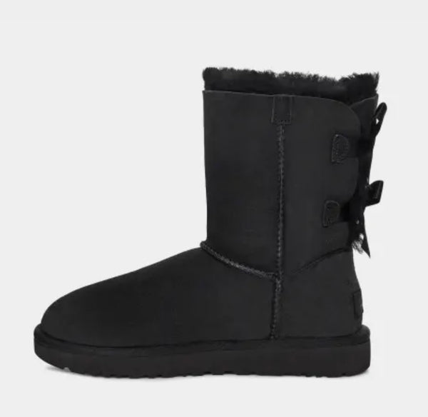 GENUINE UGG Bailey Bow II With BLACK Suede/sheepskin Hair SIZES Ladies 10 & 10.5 - Mens 8.5 to 9 - No other sizes