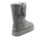 UGG Short Bailey Button II Silver/Grey Real Suede & Sheepskin Women's Winter Boots SIZES 10 & 10.5. -  Mens 8.5 -9