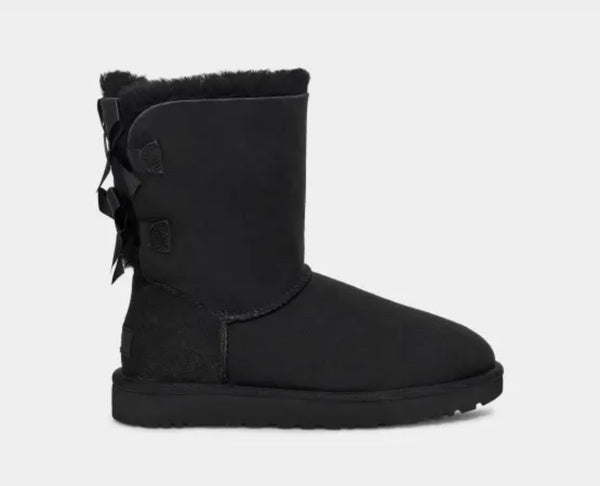 GENUINE UGG Bailey Bow II With BLACK Suede/sheepskin Hair SIZES Ladies 10 & 10.5 - Mens 8.5 to 9 - No other sizes