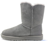 UGG Short Bailey Button II Silver/Grey Real Suede & Sheepskin Women's Winter Boots SIZES 10 & 10.5. -  Mens 8.5 -9