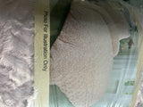 Textured Faux Fur Pink Cosy & Soft Super King Duvet Set Includes Two Pillowcases