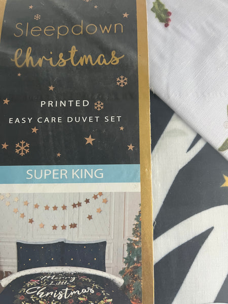 Sleepdown Christmas Super King Duvet Cover & 2 Pillowcases