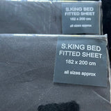 Super king  size charcoal fitted sheets bundle of 2 Fitted sheets cotton