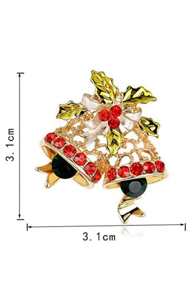 Beautiful Rhinestone Christmas Brooches Bundle of 5  Brooches