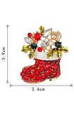 Beautiful Rhinestone Christmas Brooches Bundle of 5  Brooches