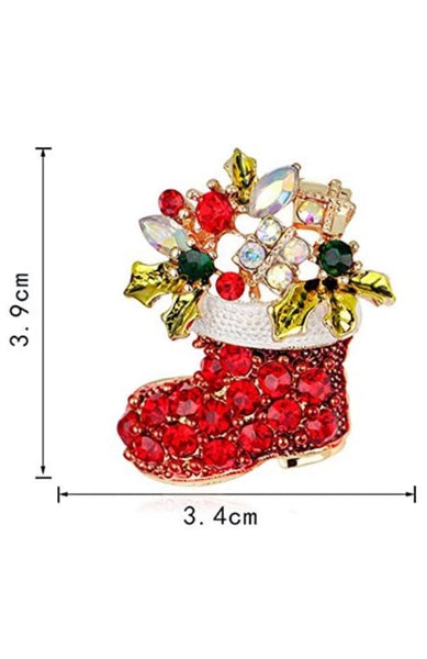 Beautiful Rhinestone Christmas Brooches Bundle of 5  Brooches