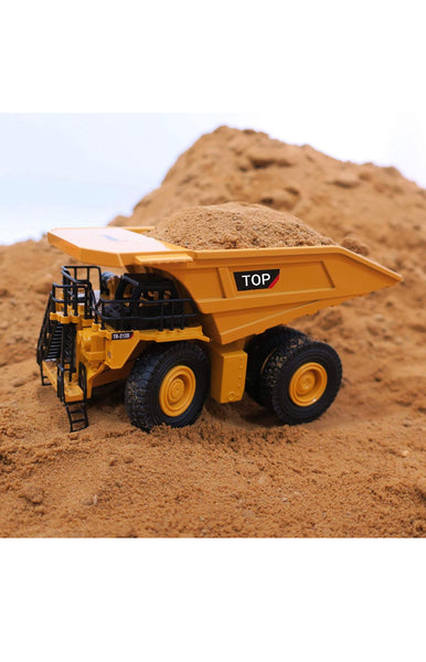 Top Race Quality Diecast Models Heavy Metal Construction Toy Vehicles,1:40 Scale, Dump Truck