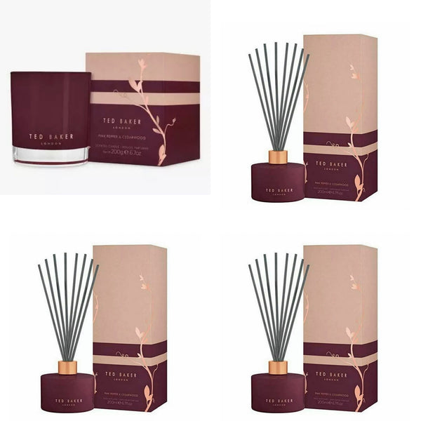 Ted Baker Pink Pepper and Cedarwood candle and Diffuser set