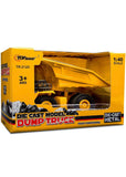 Top Race Quality Diecast Models Heavy Metal Construction Toy Vehicles,1:40 Scale, Dump Truck