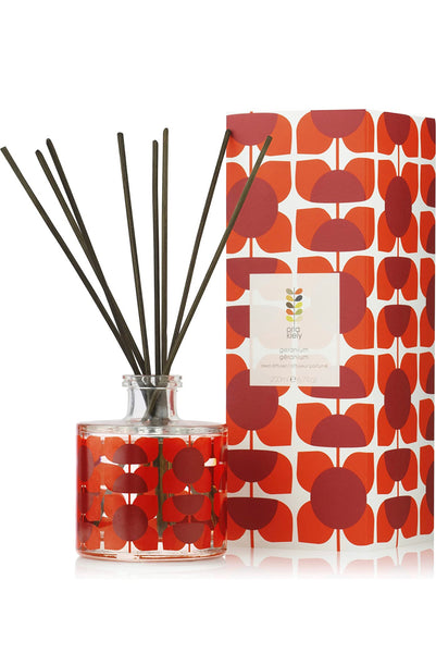 Orla Kiely Reed Diffuser Rose Geranium and Eucalyptus, Lavendar, Geranium and Earl Grey