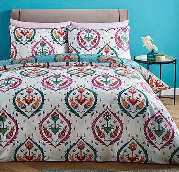 Joe Browns colourful reversible Tile print and exotic bird Duvet Cover bedding Sets