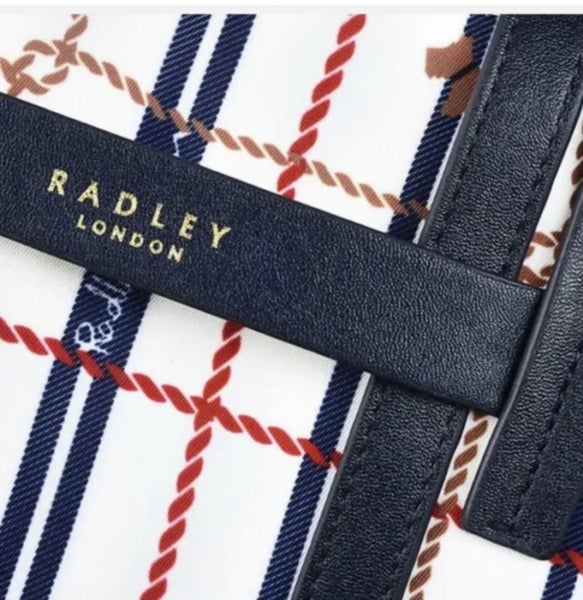 Radley Finsbury Park Rope Check Zip Top Multi-Way Bag BNWT