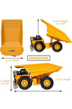 Top Race Quality Diecast Models Heavy Metal Construction Toy Vehicles,1:40 Scale, Dump Truck